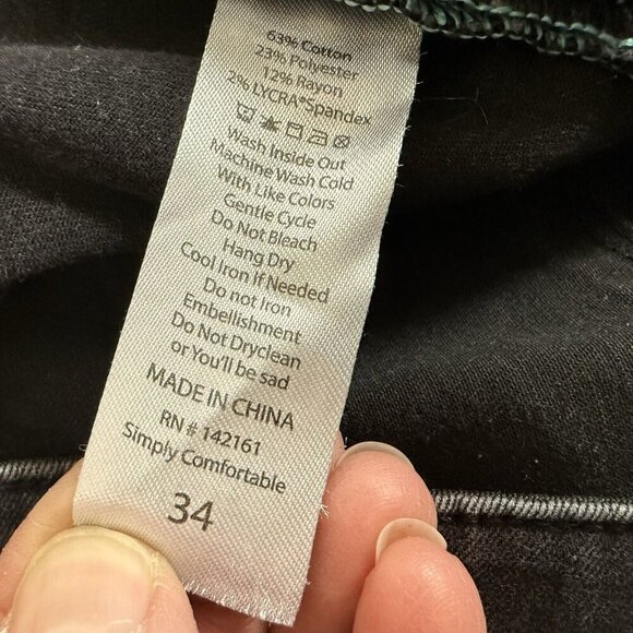 Lularoe Jeans Women 34 Dark Wash Magic Waistband Distressed Skinny Fit High Rise - Picture 8 of 9